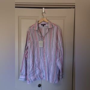 Striped Button-Up Shirt